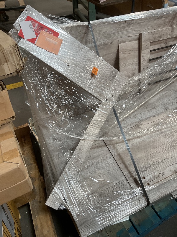 Photo 1 of **SELLING FOR PARTS**47" Dog Furniture Crate, Large Furniture Style Dog Crate w/ 2 Storage Draws & Removable Divider & Triple Door Design for Large/Medium/Small Dogs?Grey