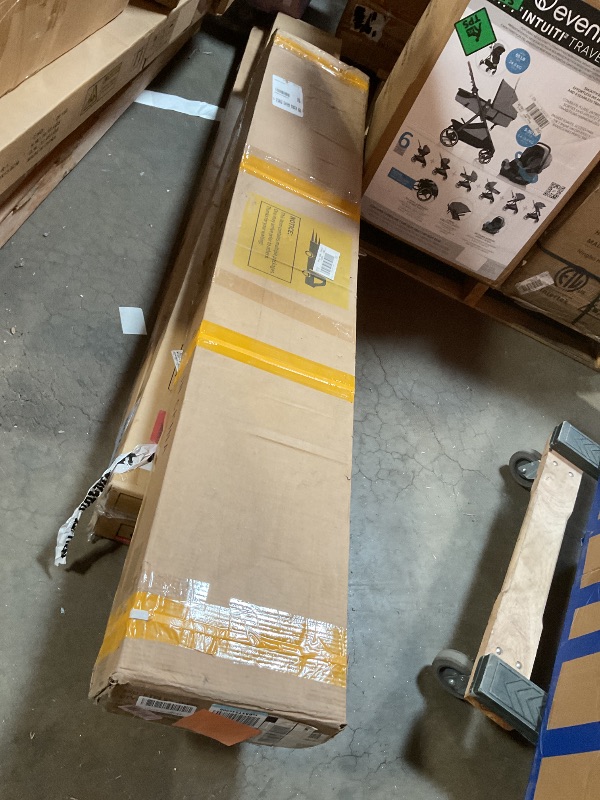 Photo 1 of **MISSING BOXES. SELLING AS PARTS OF PARTIAL SET. **DWVO 5x3ft Resin Outdoor Storage Shed with Floor, Waterproof Lockable Storage Shed with Window, Plastic Outside Tool Storage for Garden, Backyard, Patio, Lawn, Gray