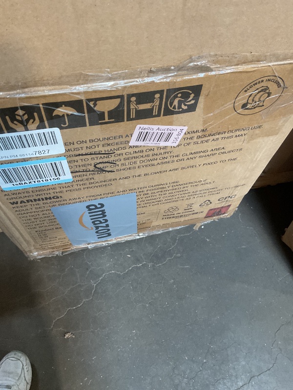 Photo 1 of **MAY BE MISSING AIR PUMP**Causeair Inflatable Water Slide with Bounce House,Dolphin Styling,Splashing Pool,Double Water Cannon,Climbing Wall,Heavy Duty GFCI Blower,Inflatable Water Park Slide for Kids Backyard Summer