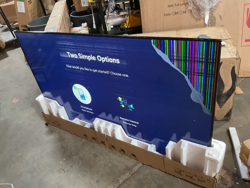 Photo 1 of **MAJOR DAMAGE TO SCREEN**Samsung 75-Inch Class QLED 4K Q60D Series Quantum HDR Smart TV w/Object Tracking Sound Lite, Motion Xcelerator, Slim Design, Gaming Hub, Alexa Built-in (QN75Q60D, 2024 Model)