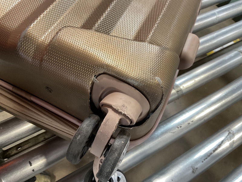 Photo 1 of ***FOR PARTS ONLY/DAMAGED WHEELS & BAG *** Rockland Melbourne Hardside Expandable Luggage with Spinner Wheels, Bronze, Carry-On 20"