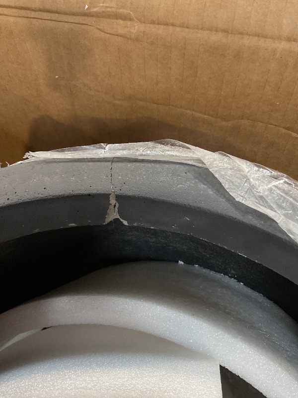 Photo 1 of **MISSING 2 PLANTERS**Kante 9.8",12.6",15.7" Dia Round Concrete Planter Set of 3, Modern Style Large Cylindrical Plant Pot with Drainage Hole and Rubber Plug for Indoor Outdoor Patio, Black