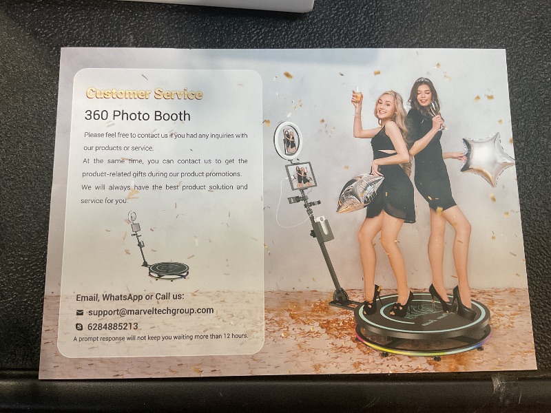 Photo 1 of *FACTORY SEALED* MWE 360 Photo Booth Machine with Flight Case,APP Remote Control Automatic Slow Motion 360 Spin Camera Booth for 2-4 People (27in-CD+Flight Case)