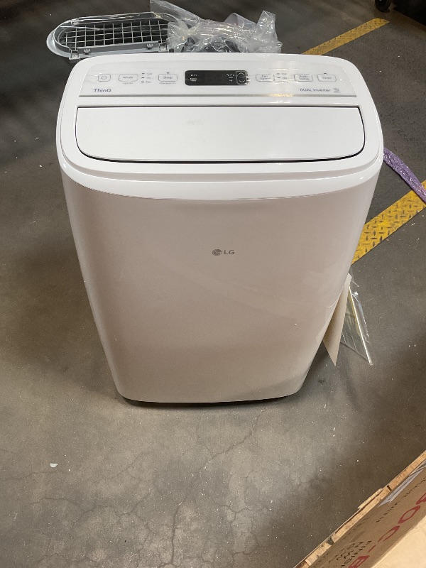 Photo 1 of *OUT OF BOX* LG 10000 BTU SACC(14000 ASHRAE) Portable Air Conditioners with Dual Inverter Cools 450 Sqft Ultra Quiet & Easy Install WiFi App Medium & Large Room Air Conditioner AC Unit Home White LP1022FVSM