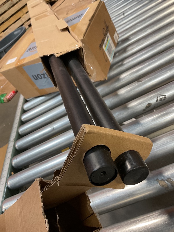 Photo 1 of Kenney KN90001 1" Weaver Indoor/Outdoor Rust-Resistant Curtain Rod, 72-144", Black
