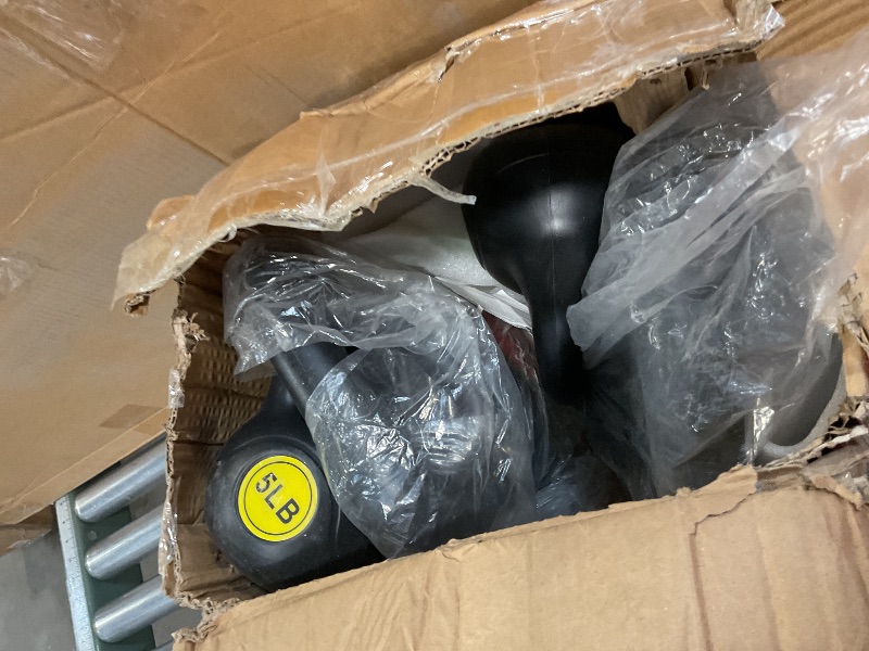 Photo 1 of ?Fitvids ?Wide Grip 3-Piece Kettlebell Exercise Fitness Weight Set, Include 5 lbs, 10 lbs? and ?15 lbs?, Set of 3 Kettlebells