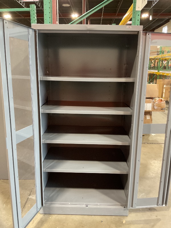 Photo 1 of *DENT ON SIDE SEE PICTURE FOR DETAILS/ MISSING WHEELS* Clear-View Mobile Storage Cabinet - 48 x 24 x 84"