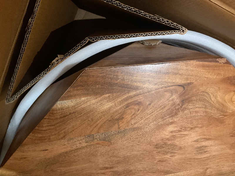 Photo 1 of **SEE NOTES**The Urban Port 33-Inch Diamond Shape Acacia Wood Coffee Table with Smooth Top, Natural Brown