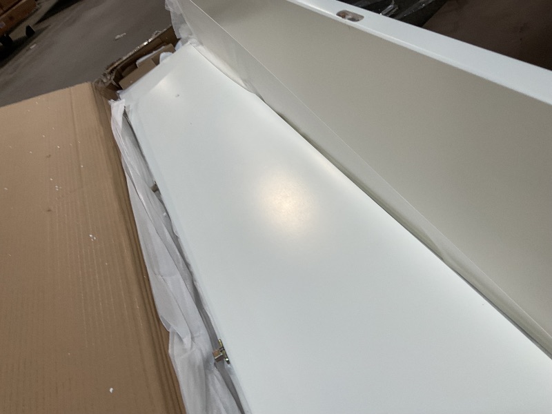 Photo 1 of *MISSING BOX 3 of 3*Murphy Bed with a Set of Sockets and USB Ports, Pulley Structure Design Wall Bed with Drawer for Bedroom,No Boxspring Needed (White, Queen (U.S. Standard))