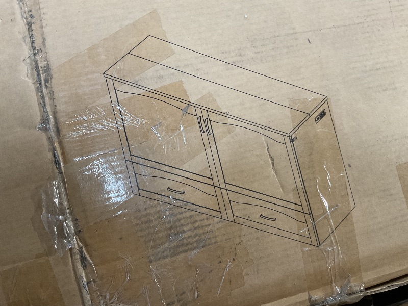 Photo 1 of *MISSING BOX 3 of 3*Murphy Bed with a Set of Sockets and USB Ports, Pulley Structure Design Wall Bed with Drawer for Bedroom,No Boxspring Needed (White, Queen (U.S. Standard))