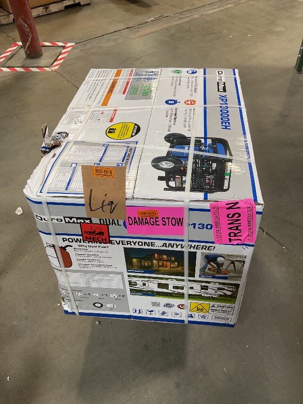 Photo 1 of DuroMax XP13000EH 13,000-Watt Dual Fuel Portable Generator - Gas & Propane, Electric Start, Whole Home Backup Power, Transfer Switch Ready, RV & Emergency Ready