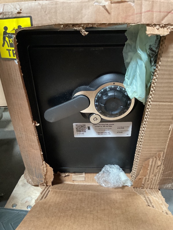 Photo 1 of Master Lock Black Premium Fireproof Safe with Combination Dial, STW123DUB