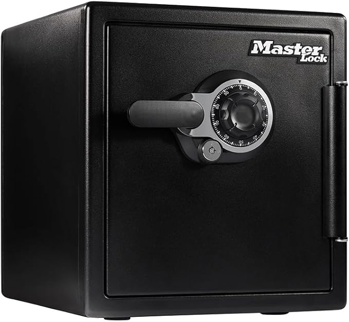 Photo 1 of Master Lock Black Premium Fireproof Safe with Combination Dial, STW123DUB