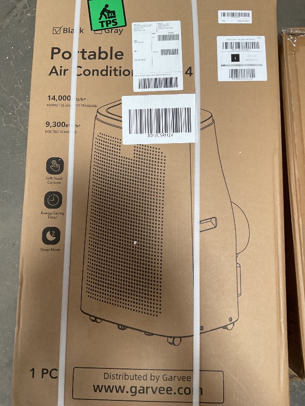 Photo 1 of 14,000 BTU Portable Air Conditioner Cools Up to 700 Sq.Ft, 3-IN-1 Quiet Portable AC Unit with Remote Control & Installation Kits for Large Room, Smart/Sleep Mode, Auto Swing, 24H Timer
