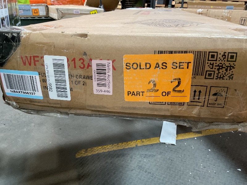 Photo 1 of *ONLY BOX 1 OF 2* Merax Full Size Captain Daybed with Storage Bookcase Headboard, Captain Bed with Twin Trundle and 3 Storage Drawers Shelves