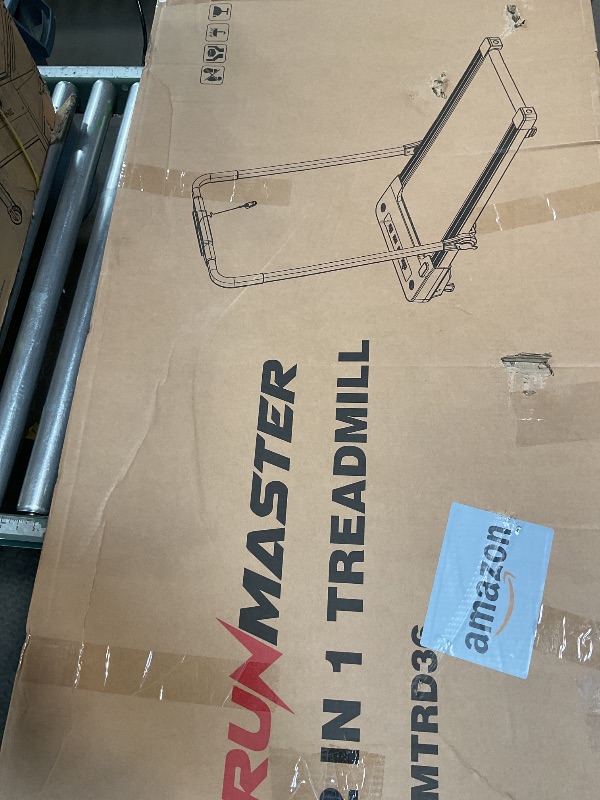 Photo 1 of 2 in 1 Portable Walking Pad Treadmill - at Home or Office Walking Pad Treadmill Under Desk with 12 Exercise Programs - Quiet, Lightweight and Folding for Small Spaces Indoor - 2.5 HP Black