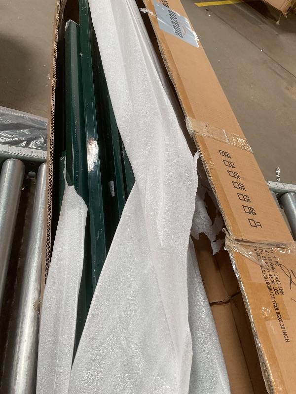 Photo 1 of *ONLY BOX 1/2* Outsunny 6' x 4' Greenhouse for Outdoors, Polycarbonate Greenhouse with Rain Gutter and Roof Vent, Aluminum Walk-in Green Houses for Outside for Patio Backyard Garden, Dark Green