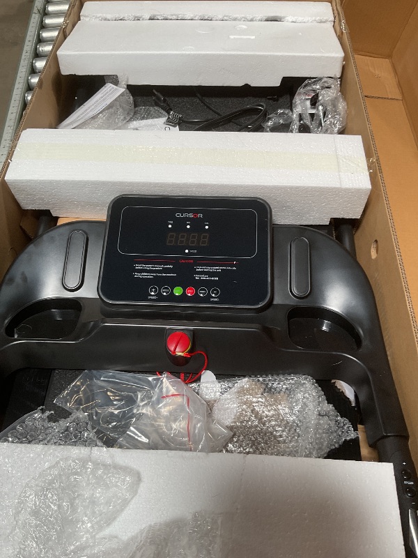 Photo 1 of *MISSING HARDWARE* CURSOR FITNESS Home Folding Treadmill with Pulse Sensor, 2.5 HP Quiet Brushless, 7.5 MPH, 265 LBS Capacity