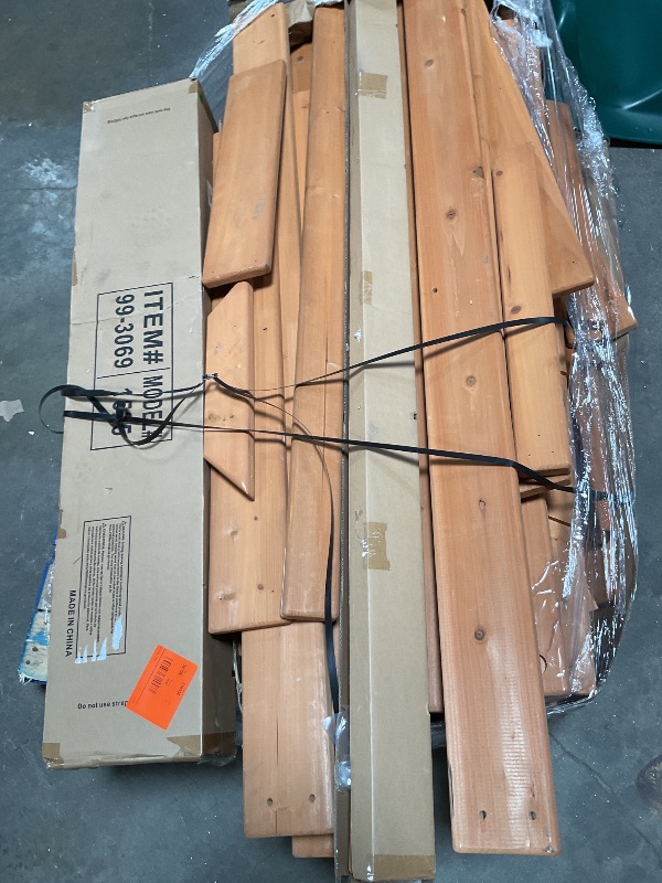 Photo 1 of *FOR PARTS ONLY/ NOT COMPLETE SET* Gorilla Playsets 01-1037-AP Treasure Trove Treehouse Wood Swing Set with Tube Slide, Built-in Sandbox Area, and Clatter Bridge, Amber