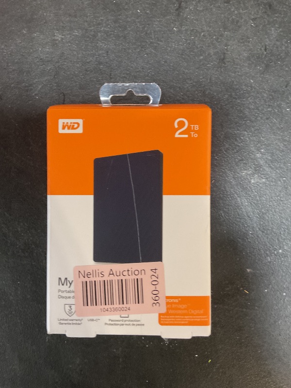 Photo 1 of ***RECOMENDED FOR PARTS/ ISSUES FUNCTIONING*** WD 2TB My Passport Ultra, Blue, Portable External Hard Drive, backup software with defense against ransomware, and password protection, USB-C and USB 3.1 - WDBC3C0020BBL-WESN
