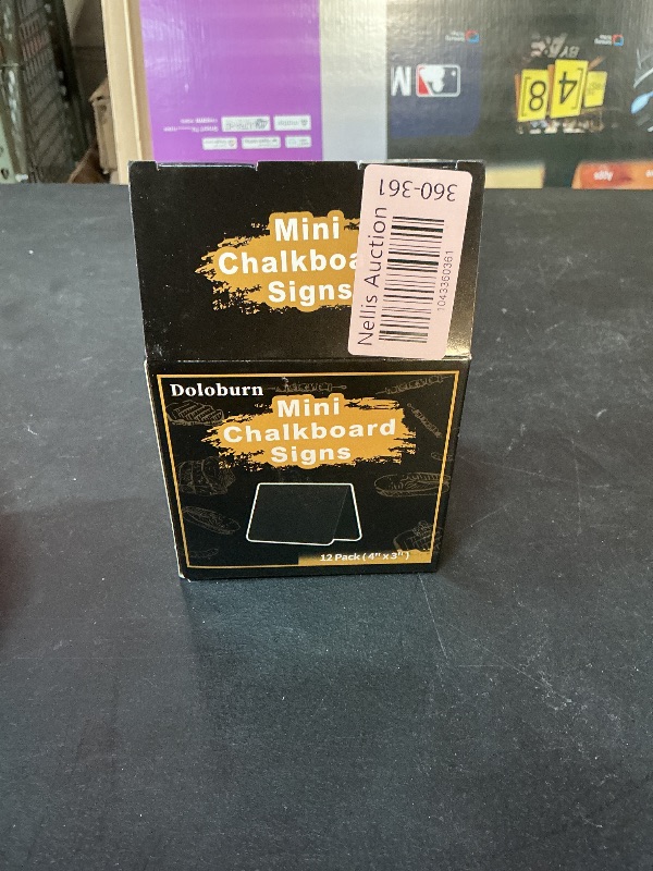 Photo 1 of 12 Pack 4"x3"Mini Chalkboard Signs for Chalk Sign for Food - Party - Buffet - Table Sign Chalkboard - Wedding - Bakery - Small