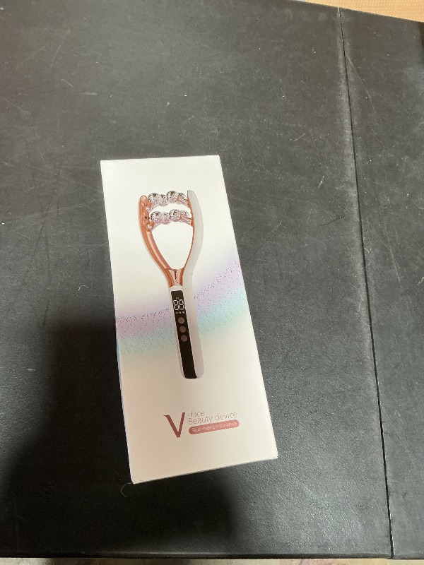Photo 1 of **MISSING PARTS** Facial Massager with 3D Roller,Lymphatic Drainage Tool for Face,Arm,Leg and Neck massage - Lymphatic Contour Face Brush Lift & Double Chin Reducer (Pearl white)