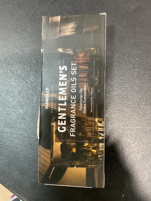 Photo 1 of **PARTIAL SET/ MISSING 1 BOTTLE** Essential Oils Set, Men Scents Fragrance Oil Aromatherapy Essential Oils Kit for Diffuser (6x10ML) - Sandalwood, Cedar, Leather, Sweet Tobacco, Rum, Cologne Aromatherapy Oils Gift for Men