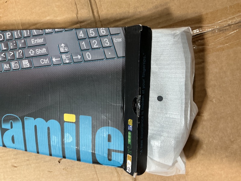 Photo 1 of **MISSING USB CONNECTOR** Large Print Backlit Wireless Keyboard – Ergonomic Keyboards with Wrist Rest, 7-Color Light up, Quiet Low Profile Keys, 2.4G Wireless Rechargeable Full Size Keypad for Computer Laptop Windows, Black