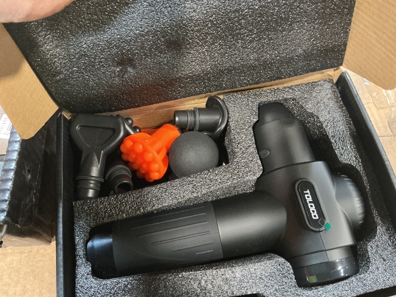 Photo 1 of **NON FUNCTIONAL** TOLOCO Massage Gun, Deep Tissue Back Massage for Athletes for Pain Relief, Percussion Massager with 10 Massages Heads & Silent Brushless Motor, Valentines Day Gifts for Him Her, Black