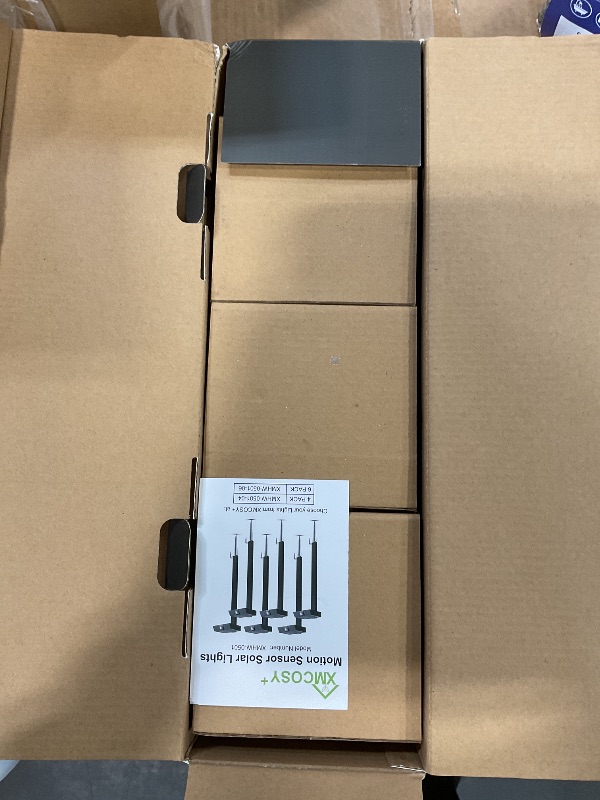 Photo 1 of *MISSING POLES*  GXMCOSY+ Solar Pathway Lights with Motion Sensor 6 Pack, 300LM Metal Solar Lights Outdoor Waterproof, 3 Modes Landscape Lighting for Garden, Backyard, Outside, Path (Warm/Cool White)