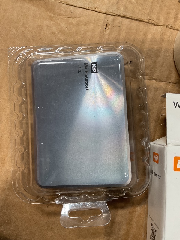 Photo 1 of **LOCKED** WD 2TB Silver My Passport Ultra Metal Edition Portable External Hard Drive - USB 3.0 - WDBEZW0020BSL-NESN