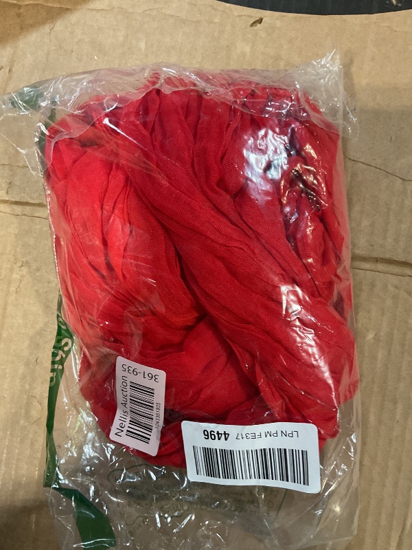 Photo 1 of 10FT Red Cheesecloth Table Runner 120 Inch Rustic Boho Gauze Cheese Cloth Table Runner for Wedding Baby Shower Bridal Shower Birthday Party Home Decorations