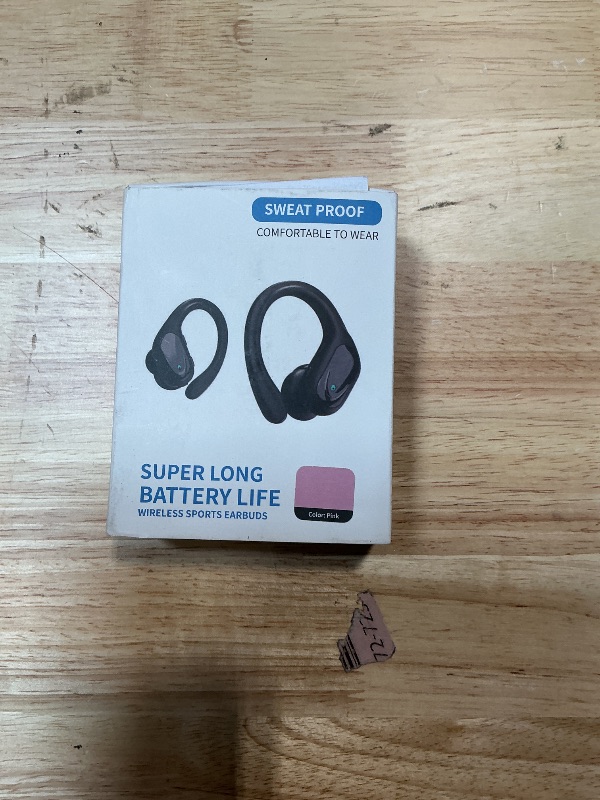 Photo 1 of ***FOR PARTS ONLY BROKEN*** HAOYUYAN Wireless Earbuds, Sports Bluetooth Headphones, 80Hrs Playtime Ear Buds with LED Power Display, Noise Canceling Headset, IPX7 Waterproof Earphones for Workout/Running (Pink)