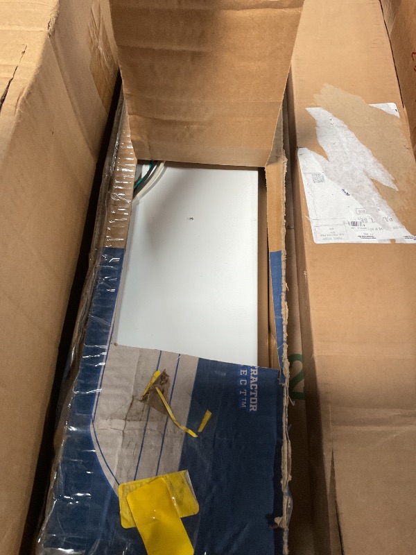 Photo 1 of **PARTS ONLY** Lithonia Lighting 4 Foot LED Light Fixture, Low-Profile LED Wraparound Flush Mount Ceiling Light, 4000K Cool White, 120V, 48-Inch (FMLWL 48 840)