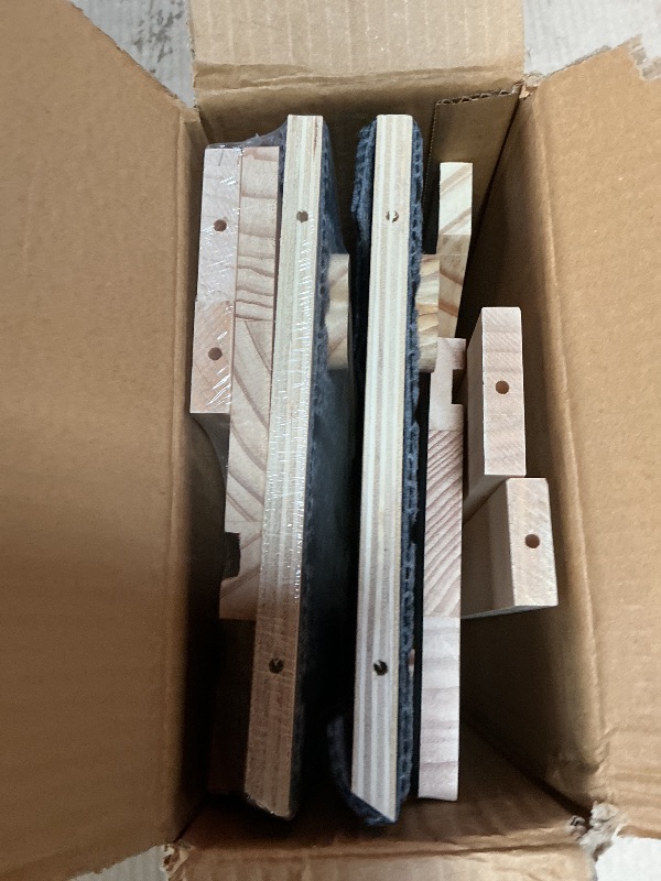 Photo 1 of 2-Pack Wooden Pet Stair Ramp - Felt Surface with Non-Slip Ribs Natural Pine Wood Suitable for Small Medium Dogs, assists Senior Dogs and Injured Pets up and Provides a Safe Indoor Passageway.