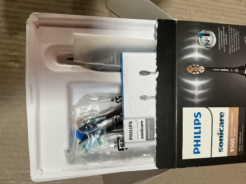 Photo 1 of **PARTS ONLY***NON FUNCTIONAL*** Philips Sonicare DiamondClean Smart 9500 Electric Toothbrush - Sonic Toothbrush with App, Pressure Sensor, 15 Brushing Settings, Replacement Reminder, USB Charging Travel Case, Black, Model HX9923/11