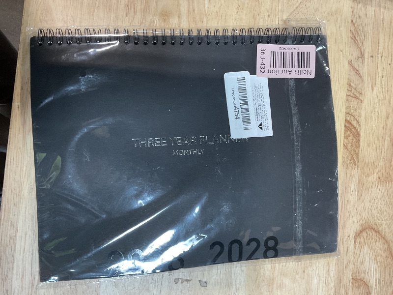 Photo 1 of 3-Year Calendar Planner, 2025-2027 Monthly Schedule Organizer Flip Calendar Diary with Tabs, Spiral Bound Top, Black, 8.5 x 11 Inches