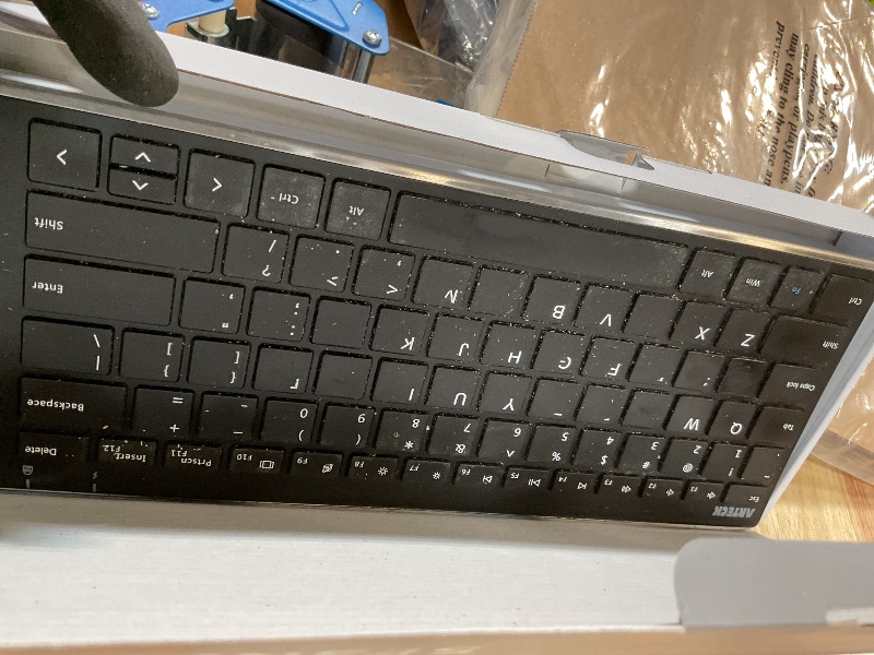 Photo 1 of ** color is black. Keyboard only. **seenda Wireless Keyboard and Mouse Combo, Rechargeable Quiet Keyboard Mouse, Sleek and Ultra Thin Design, Full-Size with Number Pad for Windows, Laptop, PC, Notebook, Desktop- Silver and White