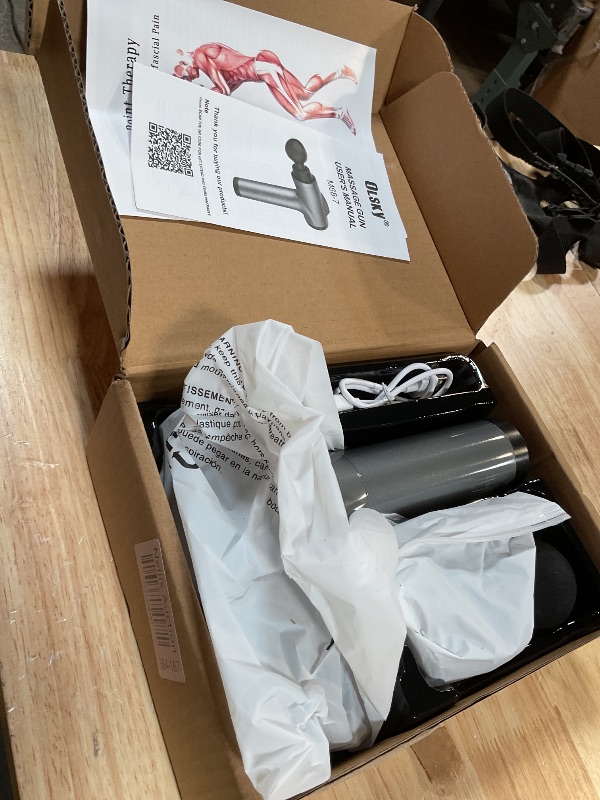 Photo 1 of ***USED***OLsky Massage Gun Deep Tissue, Handheld Electric Muscle Massager, High Intensity Percussion Massage Device for Pain Relief with 9 Attachments & 30 Speed(Grey)