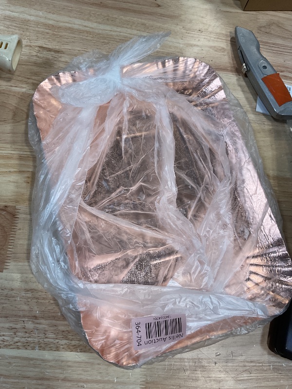 Photo 1 of 10 PCS Rose Gold Rectangle Trays, Heavy Duty Disposable Paper Cardboard for Platters, for Elegant Dessert Table Serving Parties, Cupcake Display, Birthday Party, Christmas, Valentines Day Weddings