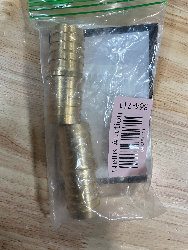 Photo 1 of 2PCS Brass 7/8" Barb Hose Fitting Metals Splicer Mender Union Euqal Barbed Coupler Round Adapter by CX WONDERLAND