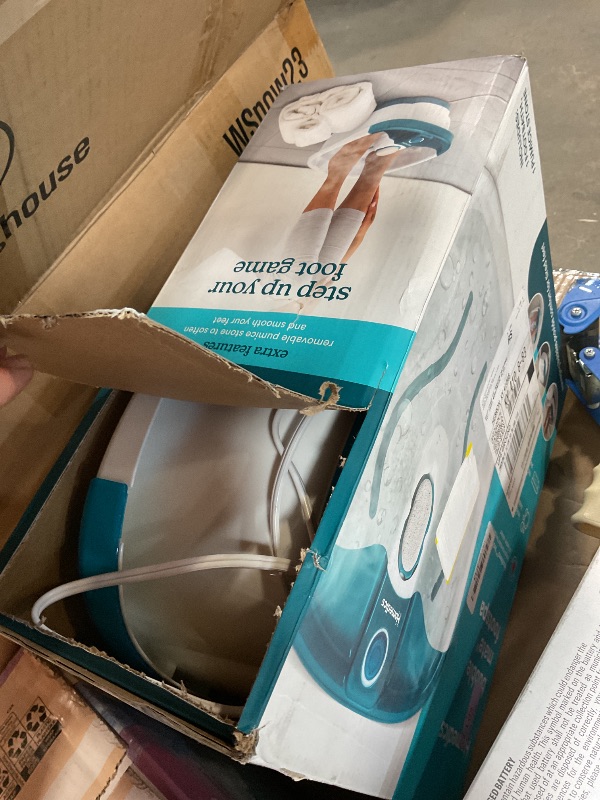 Photo 1 of **HEAVILY USED/ DIRTY**** Homedics Bubble Mate Foot Spa, Toe Touch Controlled Foot Bath with Invigorating Bubbles and Splash Proof, Raised Massage Nodes and Removable Pumice Stone