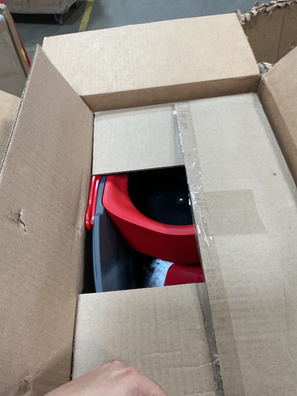 Photo 1 of ***MISSING PARTS***O-Cedar EasyWring Microfiber Spin Mop, Bucket Floor Cleaning System, Red, Gray, Standard