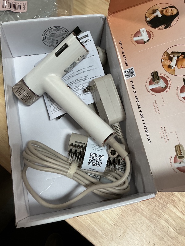View 2 of **FOR PARTS ONLY/ DRYER HOUSING CRACKED*** Shark Hair Dryer | SpeedStyle | No Heat Damage Hair Styling Tool | 3 Styling Tools Included | Portable & Powerful Blow Dryer | Best for Straight & Wavy Hair | Silk | HD331