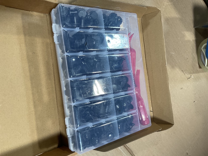Photo 1 of 240 Pcs Bumper Clips Car Clips Plastic Rivets of 12 Most Popular Sizes and 5 Fastener Removers Fasteners Push Retainer Kit Auto Push Pin Rivets Set