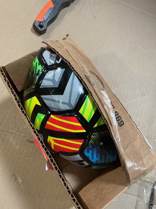 Photo 1 of ****POSSIABLE HOLE****NOT HOLDING AIR****
Franklin Sports Mystic Kids Soccer Ball - Size 3 Youth Soccer Ball - Soft Cover - Great for Kids and Toddlers - Air Pump Included, Size 3 - Ages 8 & Under