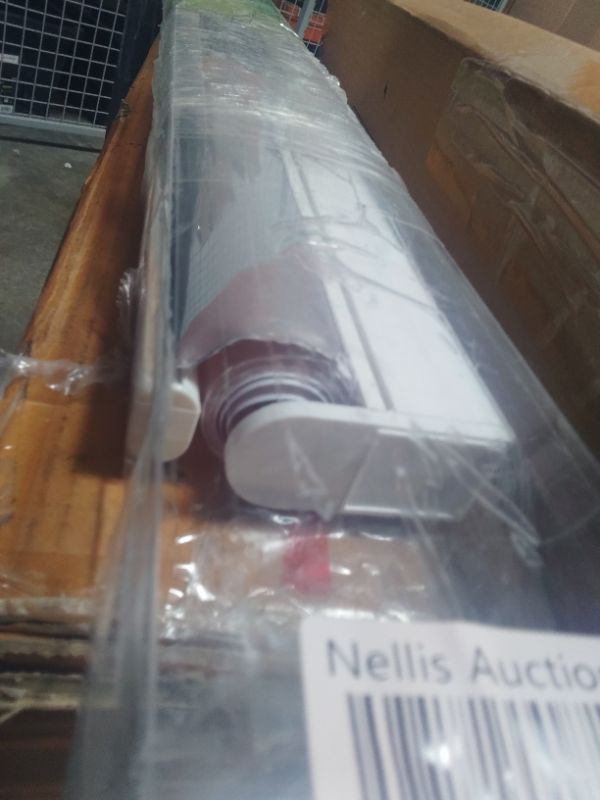 Photo 1 of ***HAS DAMAGED EDGE*** Motorized Blackout Smart Roller Blinds with Remote Control & Solar Panel - Automatic Electric Shades for Windows, Compatible with Alexa - White,30" W*72" H