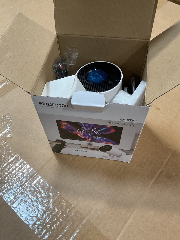 Photo 1 of [Electric Focus]Mini Portable Projector with 4K Support, Bluetooth 5.4 WIFI6, 5watt Sound Base Speaker, 260 ANSI, Android 11, 210° Rotation , Auto Keystone Correction Video Projector HY300 PLUS