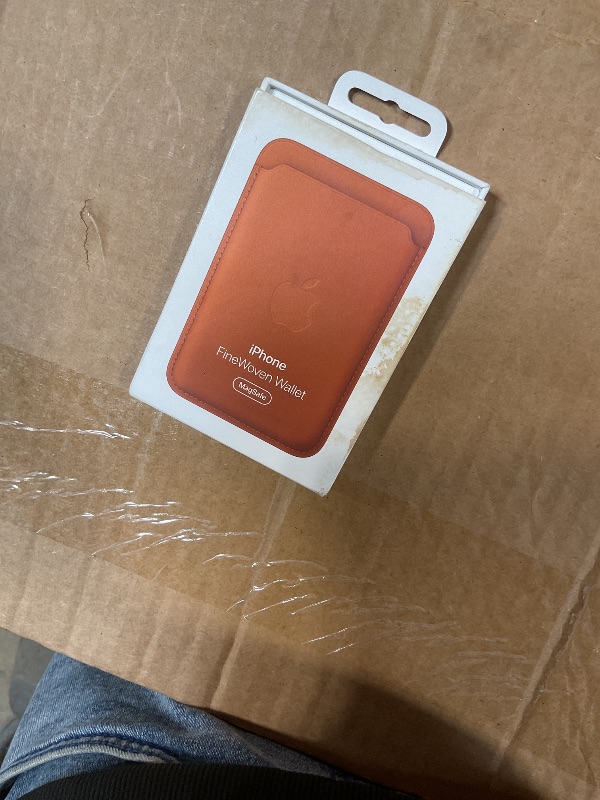 Photo 1 of **LOCK TO PREV USERS ICLOUD*** Apple iPhone FineWoven Wallet with MagSafe – Fox Orange ???????