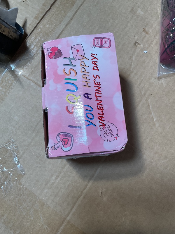 Photo 1 of 24Packs Valentines Day Heart Stress Balls with Cards,Squishy Squeeze Balls Bulk Fidget Toys for Adults,Stress Relief Balls,Classroom Exchange
